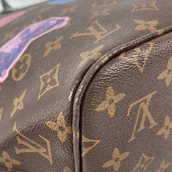 LOUIS VUITTON M42844 My Monogram World Tour Neverfull MM Tote Bag Shoulder Bag - Picture 8 of 16